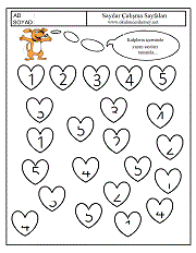 okul öncesi verilen sayıları tamamlama çalışmaları